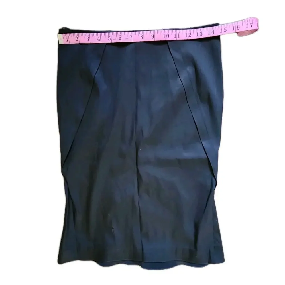 Gucci Black Satin High Waist Flare Trumpet Skirt IT 40 Bodycon Made Italy - Picture 7 of 9
